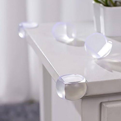 Leewin 12 Pack Transparent Table Corner Guard Baby Child Kid Safety Bumpers Protectors on Edge Furniture Desk
