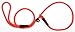 Mendota Pet Slip Leash - Dog Lead and Collar Combo - Made in The USA - Red, 3/8 in x 6 ft - for Small/Medium Breeds