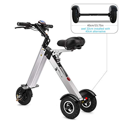 TopMate ES31 Electric Scooter Mini Tricycle | Key Switch 3 Gears | Rear Axle Suspension | for