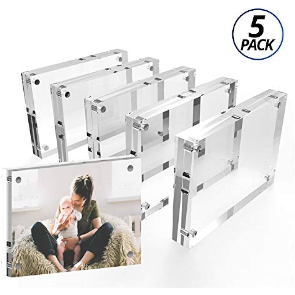  Mammoth AAA Grade Acrylic Picture Frame, Contemporary Double