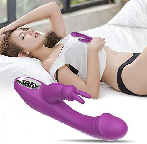 JIEBUSI Flexible 7 Speeds Female Waterproof Rabbit Dual Vibration Funny Toys for Woman