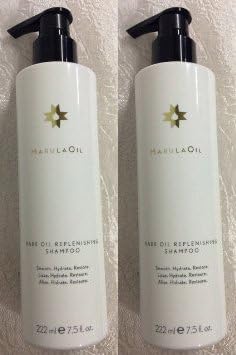 Rare Marula Oil Replenishing Hydrating Hair Shampoo, Size 7.5 Ounce (Pack of 2) - Perfect for Color Treated, Dry, Damaged Hair / Sulfate Free / Organic / All Natural / Men & Women