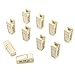 Finnhomy Heavy Duty 50 Pack Clothes Hangers with 10 Sturdy Multiple Use Finger Clips, Durable Slim-Line Velvet Hangers, Beige