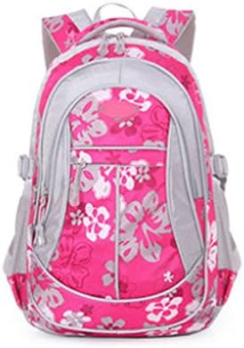 Fashion Flowers Shoulder Bag School Satchel Bags for Girls Kids Backpacks (Small, Roes red)