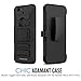 Nexus 6P Case, MoKo Shock Absorbing Hard Cover Ultra Protective Heavy Duty Case with Holster Belt Clip + Built-in Kickstand for Google Nexus 6P 5.7 Inch - Black