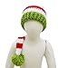EDOBLUE Christmas Baby Green Red Crochet ELF Long Tail Pom-pom Hat