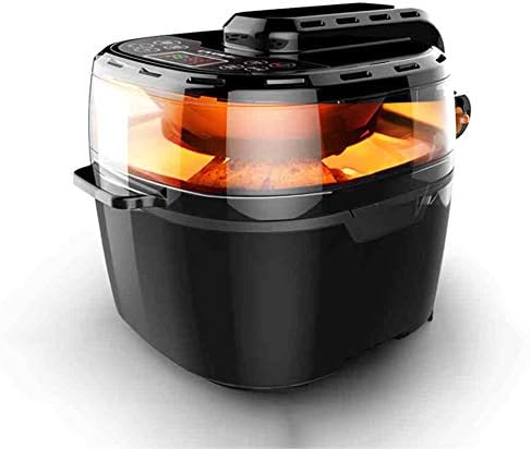 YXLAB Luxury Air Fryer, 10L360° Smart Rotating No Frying Machine, Healthy Low Fat Cooking, Adjustable Temperature and Timing 1200W - Black
