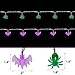Twinkle Star Halloween String Lights, Set of 2 Strings with 20 LED Each- Purple Bat, Green Spider String Lights Battery Operated Indoor Party Bedroom Home Festival Decoration