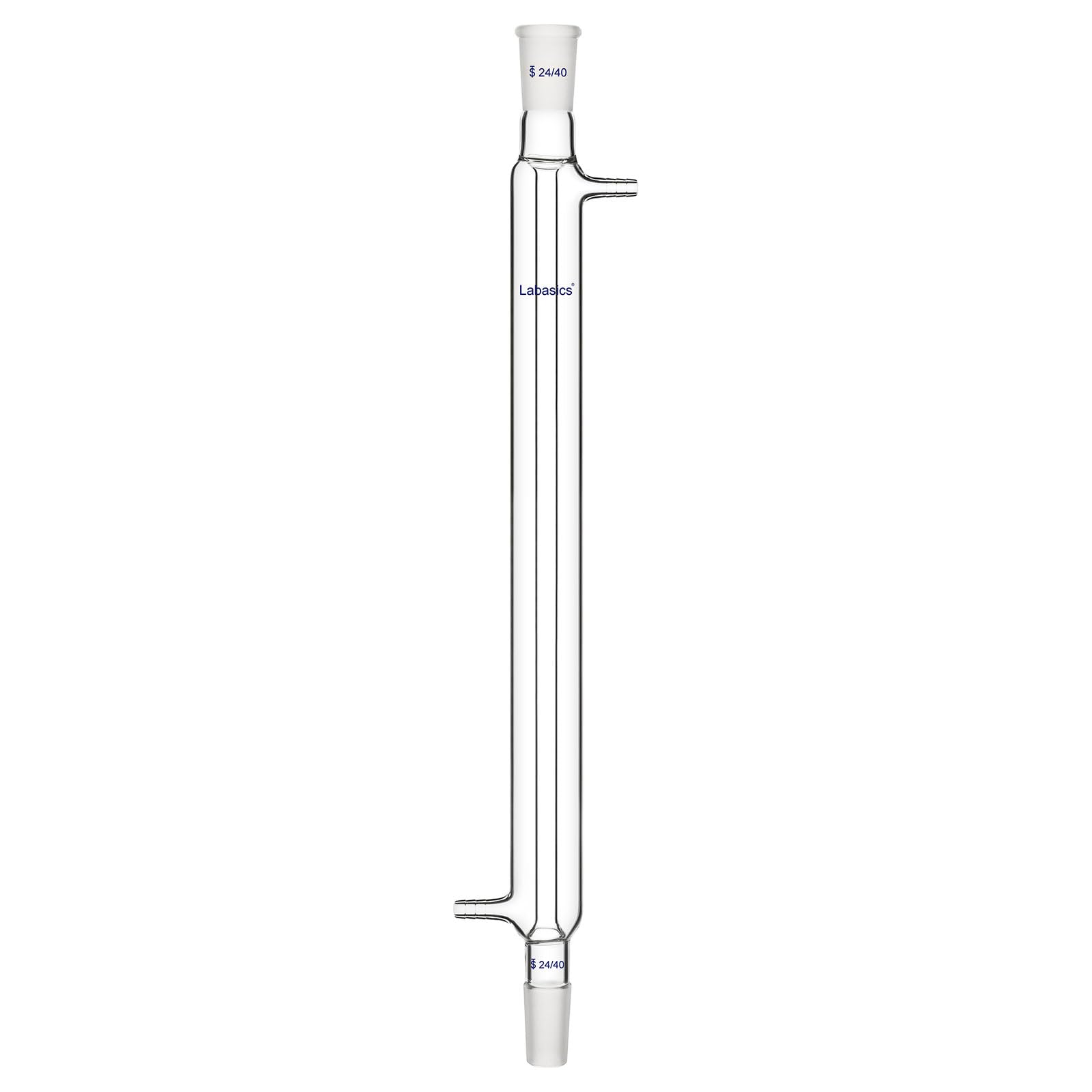 Labasics Borosilicate Glass Liebig Condenser with 24/40 Joint 400mm Jacket Length Lab Glass Condenser
