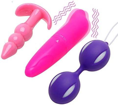 Wassli Tshirt B*UTT Play Plug Women Toys 3Pcs/Set Small Bullet Vibrátion Kegel Ball Anàlē P*Lug G Spotter VibrátionDolphin Vibrátion Prostàté M^assager Six-Toys for Women,Pig Plug B*UTT Trainer