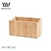 MobileVision Bamboo Caddy Add-On for Bamboo Charging Station Organizers; Compartment and cubby space fits pens, keys, and other small stationary items