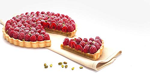 Pyrex Cake Mould with Removable Bottom 25 cm Asymmetry, Steel, Black, 3.5 cm