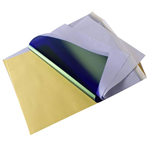 Romlon Tattoo Transfer Paper, Professional 15 Sheets Tattoo Thermal Stencil Paper A4 Paper Size with 4 layers Tattoo Transfer Paper Tattoo Copy Paper for Tattoo Machine Parts Tattoo Supplies