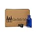 (12 Pack) 1 oz. Cobalt Blue Boston Round with Black Glass Dropper