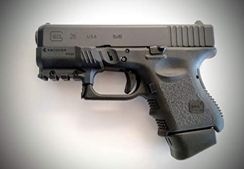 Recover Tactical GR26 Glock 26 and Glock 27 (All Generations) Picatinny Rail - Easy Installation, No Modifications Required to Your Firearm, no Need for a Gunsmith. Installs in Under 3 Minutes