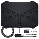 2019 Latest 130+ Miles Digital Amplified HD TV Antenna - Indoor TV Antenna 4K HD Freeview Life Local Channels All Type Television Local Channels w/Detachable Signal Amplifier and 16.5ft Longer Coax Ca