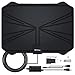 2019 Latest 130+ Miles Digital Amplified HD TV Antenna - Indoor TV Antenna 4K HD Freeview Life Local Channels All Type Television Local Channels w/Detachable Signal Amplifier and 16.5ft Longer Coax Ca