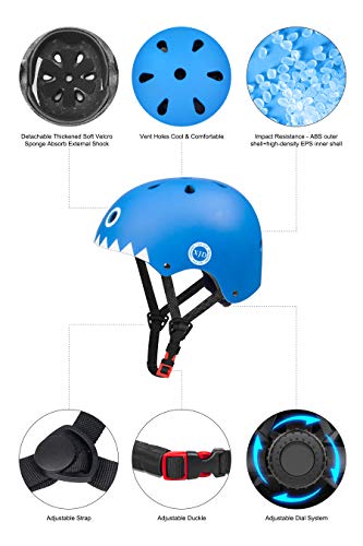 XJD Kids Bike Helmet Toddler Helmet Kids Sport Protective Gear Set Boy Girl Adjustable Child Cycling Helmet with Knee… - Image 3