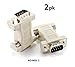 CablesOnline DB9 Serial Null Modem Male to Male Data Transfer Adapter/Gender Changer, (2-Pack) (AD-N05-2)