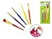 Set of 3 Small Wood crates with 5 Piece Paint Brush Set