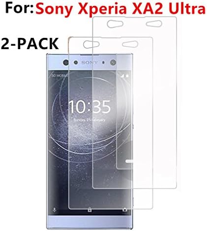 [2 Pack] Sony Xperia XA2 Ultra Screen Protector, Fljie [HD Clear][Anti-Scratch][9H Hardness][100% Touch Sensitivity] for Sony Xperia XA2 Ultra (Transparent [2-Pack])