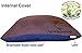 Dogbed4less XXL Orthopedic Extreme Comfort Memory Foam Dog Beds for Large Dog, Internal Waterproof Lining and External Machine Washable Denim Cover, 55X37 Pillow, Blue