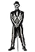 UNDERWRAPS Men's Skeleton Tuxedo Costume - Bone Chillin' Black