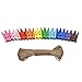 EBOOT 100 Pcs Colored Clothespins Bulk 1.42 Inch Mini Colorful Wooden Clothes Pins 10 Colors Multi Purpose Clothespins for Crafts, Hanging Clothes, Photo, Decorations Colored Clips with Natural Twine