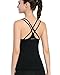 Campeak Women's Smooth Seamless Strap Workout sport Camisole Tank Tops with Built in Shelf Bras