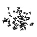 NYKKOLA 100Pcs/Set 9.5mm Silver Cone Spikes Screwback Studs DIY Craft Cool Rivets Punk - Black