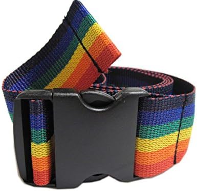 JDM Medical Light Weight Polypropylene Gait Belt with Plastic Buckle (60", Rainbow)