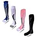 Compression Socks Men Women 20-30 mmHg Athletic Fit Running Medical Pregnancy Flight Travel 4 Pair Christmas Gift
