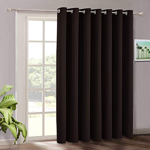 RYB HOME Vertical Blinds for Patio Door Sunlight (W 100" x L 84"Toffee