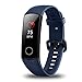 HUAWEI Honor Band 4 6-Axis Inertial Heart Rate Monitor Infrared Light Wear Detection Sensor Full Touch AMOLED Color Screen Home Button All-in-One Activity Tracker 5ATM Waterproof(Blue)