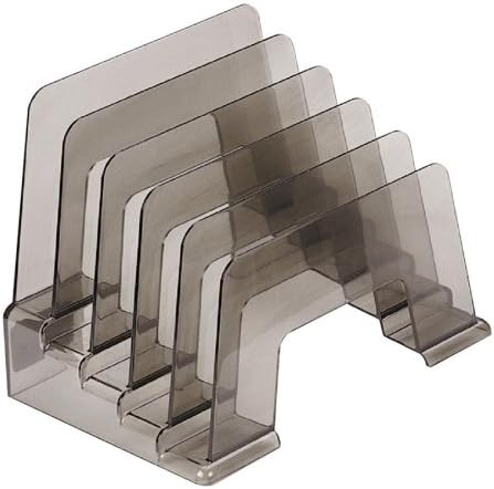 OIC 5-Compartment Incline Sorter - 8" Height x 6.1" Width x 5.5" Depth - 5 Compartment(s) - Smoke