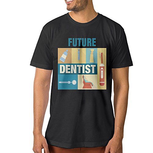 ZhiqianDF Future Dentist Men's Comfortable T Shirt Black 6XL