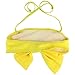 Jastore® Baby Girls Big Bowknot Stripe 2 Pieces Swimwear Swimsuits Beach Wear (2T, Yellow)