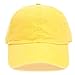 MIRMARU Low Profile Vintage Washed Pigment Dyed 100% Cotton Adjustable Baseball Cap Hat.(YELLOW)