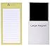 HOLDM Strong Refrigerator Magnetic Memo Notepads for To Do List, with Bonus Leather Pen Holder and Fridge Magnet (2 pads+1 pen holder +1 magnet