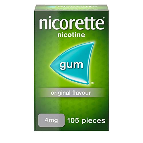 Nicorette Original Chewing Gum, 4 mg, 105 Pieces (Quit Smoking & Stop Smoking Aid)