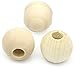 PEPPERLONELY Brand 20PC Natural Color Large Round Wood Spacer Beads 25mm (1 Inch)