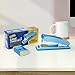 Peace Stapler with 2000 Staples, 2 Pack, Desk Metal Stapler, 25 Sheet Capacity, Standard Commercial Stapler, 100% Made in Korea, Blue Stapler