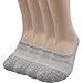 Pro Mountain No Show Socks Size S Grey 4 Pack Women Cotton Cushion Footies Liner Sneakers Workout Loafer Footies Flats US Shoe 6-8