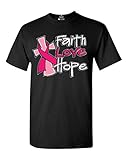 Shop4Ever Faith Love Hope T-shirt Breast Cancer Awareness Shirts