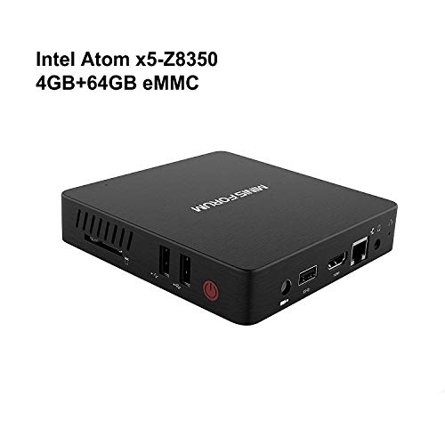 Z83-F Fanless Mini PC, 4GB/64GB eMMC, Intel Atom x5-Z8350, 4K HD Graphics/ 2.4G+5.8G WiFi/ 1000M LAN/BT 4.2, Dual HDMI&VGA Output, Support Auto Power On