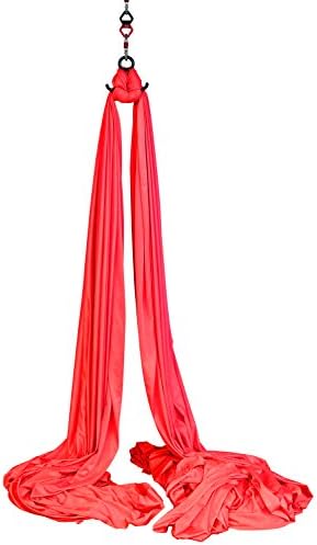 Kurma Yoga Aerial Silks Equipment for Acrobatic Flying Dance, Includes All Hardware, Fabric and Guide