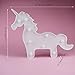 Pooqla White Unicorn Shaped Animal Light Table Lamp 3D Marquee Unicorn Sign Marquee Letter Nightlight Home Decoration Battery Operated