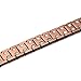 RainSo Mens Copper Double Row Magnetic Bracelets with 3500 Gauss Wristband Adjustable (Double Row Magnetic Style 2)