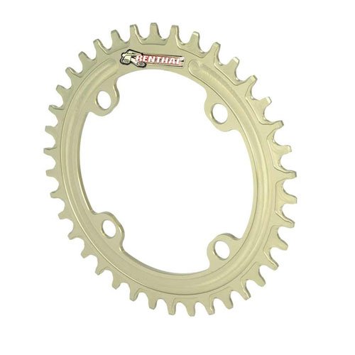 Renthal 1XR 104mm Retaining Aluminum Bicycle Chainring - 34T, 9-11sp, BCD: 104 - Gold - MCR107-564-34PHA