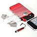 TCD for Apple iPhone 5 5S [RED ON BLACK] Hybrid Rugged Protective Defender Series Combo Case Cover Multiple Layers Shock Ultimate Protection [FREE SCREEN PROTECTOR STYLUS PEN]